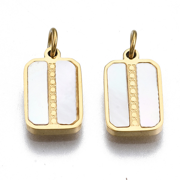 PandaHall 316 Surgical Stainless Steel Charms, with Shell and Jump Rings, Rectangle, Real 14K Gold Plated, 11.5x7x1.5mm, Jump Ring...
PandaHall 316 Surgical Stainless Steel Charms, with Shell and Jump Rings, Rectangle, Real 14K Gold Plated, 11.5x7x1.5mm, Jump Ring...