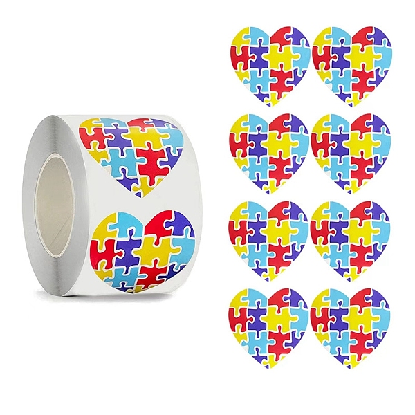 PandaHall Autism Theme Paper Self-Adhesive Label Stickers Rolls, Gift Tag Sealing Sticker, for Party Presents Decoration, Heart Pattern...
PandaHall Autism Theme Paper Self-Adhesive Label Stickers Rolls, Gift Tag Sealing Sticker, for Party Presents Decoration, Heart Pattern...