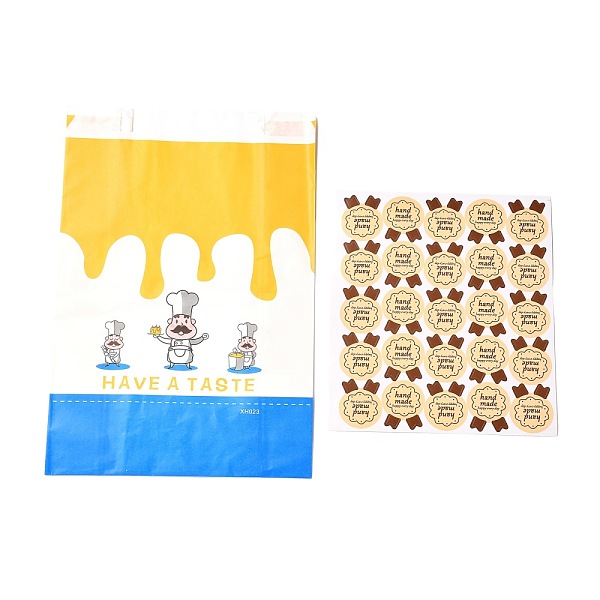 PandaHall Rectangle with Cooks Pattern Paper Baking Bags, No Handle & Oil-proof Bags, with Sticker, for Gift & Food Wrapping, Yellow...
PandaHall Rectangle with Cooks Pattern Paper Baking Bags, No Handle & Oil-proof Bags, with Sticker, for Gift & Food Wrapping, Yellow...