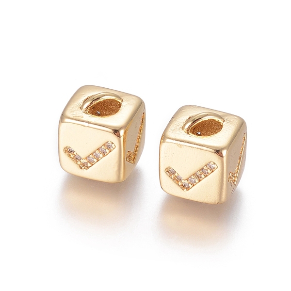 PandaHall Brass Micro Pave Cubic Zirconia Beads, Long-Lasting Plated, Cube with Mark Pattern, Golden, Clear, Golden, 10x8x8.5mm, Hole...
PandaHall Brass Micro Pave Cubic Zirconia Beads, Long-Lasting Plated, Cube with Mark Pattern, Golden, Clear, Golden, 10x8x8.5mm, Hole...