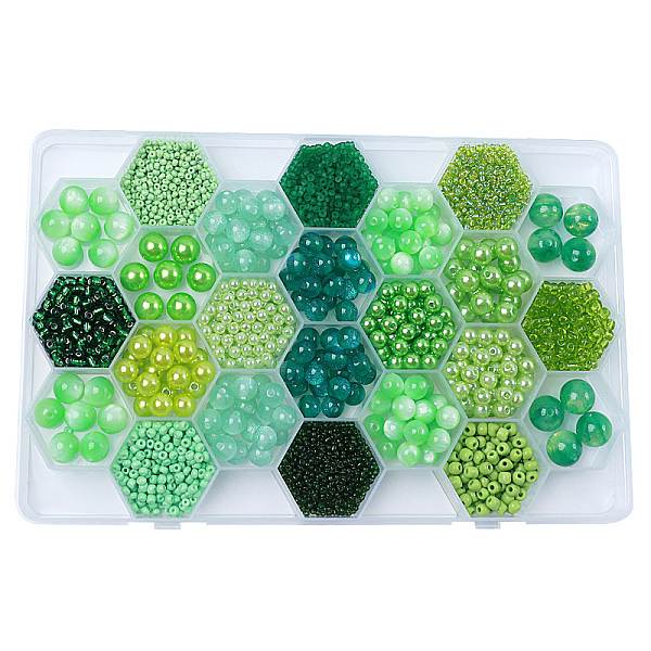 PandaHall DIY 24 Style Acrylic & Resin Beads Jewelry Making Finding Kit, Round & Rice, Pale Green, 2.2~12x1.5~11.5mm, Hole: 0.7~2.2mm...
PandaHall DIY 24 Style Acrylic & Resin Beads Jewelry Making Finding Kit, Round & Rice, Pale Green, 2.2~12x1.5~11.5mm, Hole: 0.7~2.2mm...