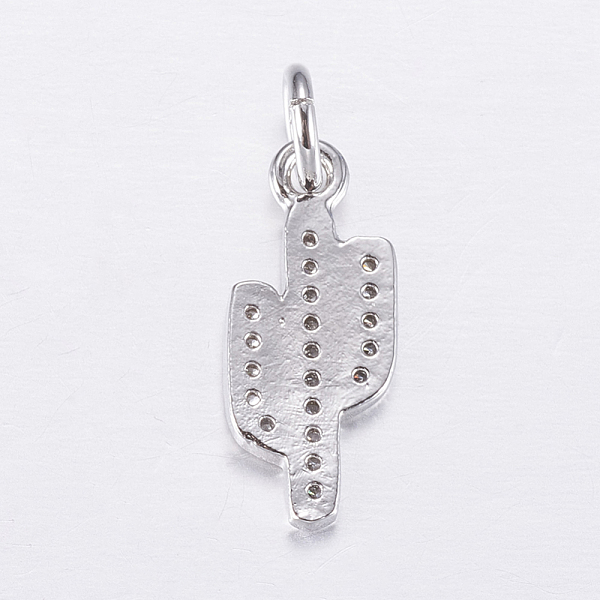 PandaHall Brass Micro Pave Cubic Zirconia Charms, Cactus, Platinum, 15x6.5x1mm, Hole: 3mm Brass+Cubic Zirconia Others
PandaHall Brass Micro Pave Cubic Zirconia Charms, Cactus, Platinum, 15x6.5x1mm, Hole: 3mm Brass+Cubic Zirconia Others