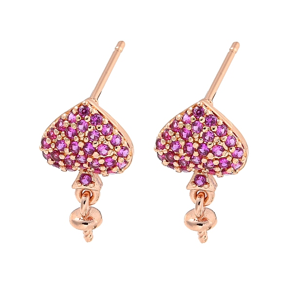 PandaHall Rack Plating Brass Micro Pave Hot Pink Cubic Zirconia Stud Earring Finding, Cadmium Free & Lead Free, Long-Lasting Plated, Heart...
PandaHall Rack Plating Brass Micro Pave Hot Pink Cubic Zirconia Stud Earring Finding, Cadmium Free & Lead Free, Long-Lasting Plated, Heart...