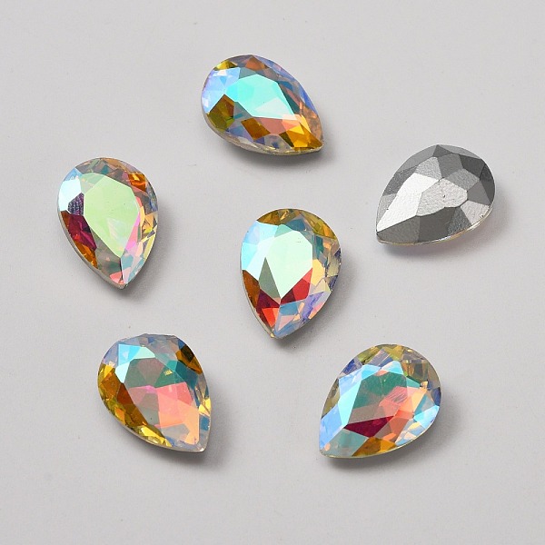 PandaHall Glass Rhinestone Cabochons, Faceted, Flat Back & Back Plated, Teardrop, Crystal AB, 18x13x6mm Glass Rhinestone Teardrop Clear
PandaHall Glass Rhinestone Cabochons, Faceted, Flat Back & Back Plated, Teardrop, Crystal AB, 18x13x6mm Glass Rhinestone Teardrop Clear