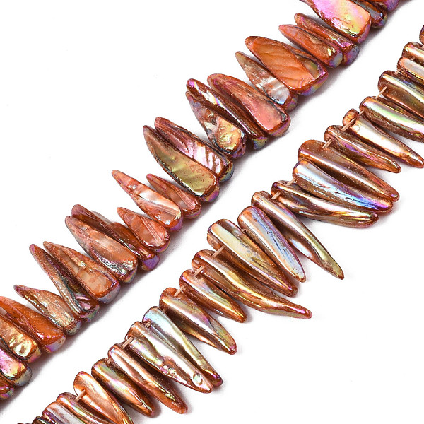 PandaHall Electroplated Natural Freshwater Shell Beads, Teardrop, AB Color, Coral, 14~34x4~11x2~7mm, Hole: 1mm, about 57~78pcs/strand, 14.37..., Red
PandaHall Electroplated Natural Freshwater Shell Beads, Teardrop, AB Color, Coral, 14~34x4~11x2~7mm, Hole: 1mm, about 57~78pcs/strand, 14.37..., Red
