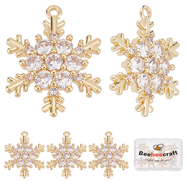 PandaHall Beebeecraft 10Pcs 18K Gold Plated Snowflake Charms Cubic Zirconia Winter Christmas Charm Pendants for Crafting Bracelet Necklace..., Clear
PandaHall Beebeecraft 10Pcs 18K Gold Plated Snowflake Charms Cubic Zirconia Winter Christmas Charm Pendants for Crafting Bracelet Necklace..., Clear