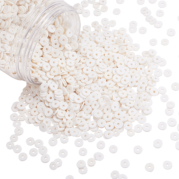 PandaHall Handmade Polymer Clay Beads, Disc/Flat Round, Heishi Beads, White, 6x1mm, Hole: 2mm, about 3040~3200pcs/box Polymer Clay Disc...
PandaHall Handmade Polymer Clay Beads, Disc/Flat Round, Heishi Beads, White, 6x1mm, Hole: 2mm, about 3040~3200pcs/box Polymer Clay Disc...