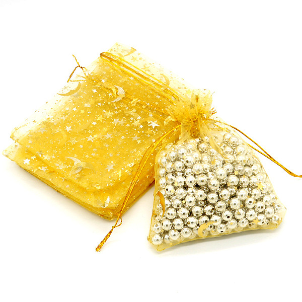 PandaHall Hot Stamping Rectangle Organza Drawstring Gift Bags, Storage Bags with Moon and Star Print, Gold, 9x7cm Organza Rectangle Gold
PandaHall Hot Stamping Rectangle Organza Drawstring Gift Bags, Storage Bags with Moon and Star Print, Gold, 9x7cm Organza Rectangle Gold
