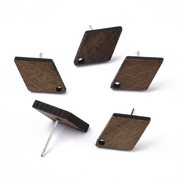 PandaHall Walnut Wood Stud Earring Findings, with 304 Stainless Steel Pin, Rhombus, Coconut Brown, 18x12mm, Hole: 1.6mm, Pin: 0.7mm Wood...
PandaHall Walnut Wood Stud Earring Findings, with 304 Stainless Steel Pin, Rhombus, Coconut Brown, 18x12mm, Hole: 1.6mm, Pin: 0.7mm Wood...