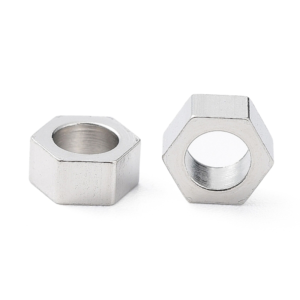 PandaHall 304 Stainless Steel Beads, Hexagon, Stainless Steel Color, 5x4.5x2mm, Hole: 2.8mm 304 Stainless Steel Hexagon
PandaHall 304 Stainless Steel Beads, Hexagon, Stainless Steel Color, 5x4.5x2mm, Hole: 2.8mm 304 Stainless Steel Hexagon