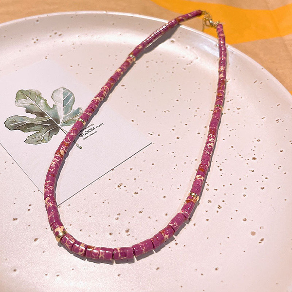 PandaHall Synthetic Imperial Jasper Heishi Graduated Beaded Necklaces Imperial Jasper Column
PandaHall Synthetic Imperial Jasper Heishi Graduated Beaded Necklaces Imperial Jasper Column
