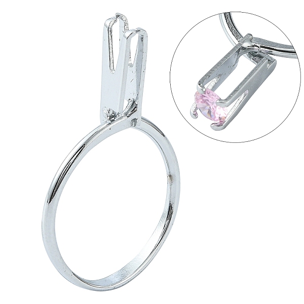 PandaHall Zinc Alloy Cuff Ring Findings, Spring Type Ring Stone Holder, Ring Settings for Rhinestone, Platinum, Inner Diameter: 18~19mm...
PandaHall Zinc Alloy Cuff Ring Findings, Spring Type Ring Stone Holder, Ring Settings for Rhinestone, Platinum, Inner Diameter: 18~19mm...