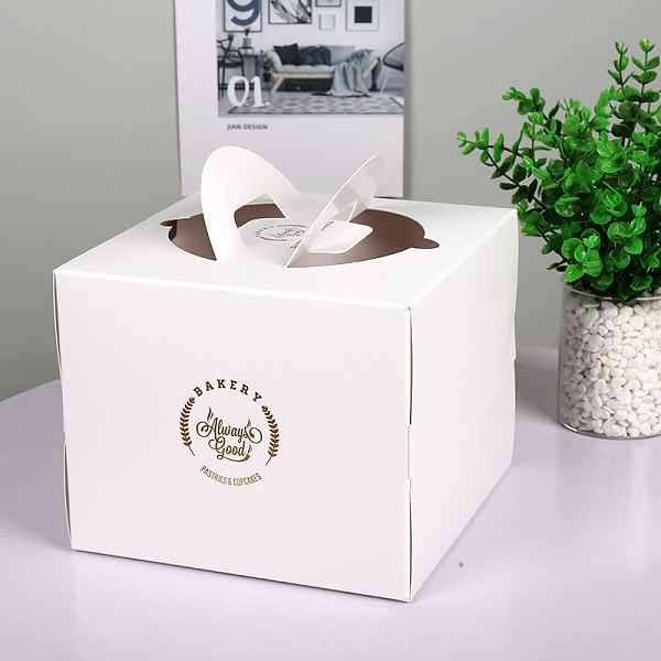 PandaHall Individual Kraft Paper Tall Cake Boxes, Bakery Single Cake Packing Box, Square with Clear Window and Handle Suitable for 8 Inch..., White
PandaHall Individual Kraft Paper Tall Cake Boxes, Bakery Single Cake Packing Box, Square with Clear Window and Handle Suitable for 8 Inch..., White