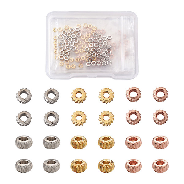 PandaHall Brass Spacer Beads, Long-lasting Plated, Fancy Cut, Flat Round, Mixed Color, 4x2mm, Hole: 1.8mm, 3 colors, 50pcs/color, 150pcs/box...
PandaHall Brass Spacer Beads, Long-lasting Plated, Fancy Cut, Flat Round, Mixed Color, 4x2mm, Hole: 1.8mm, 3 colors, 50pcs/color, 150pcs/box...