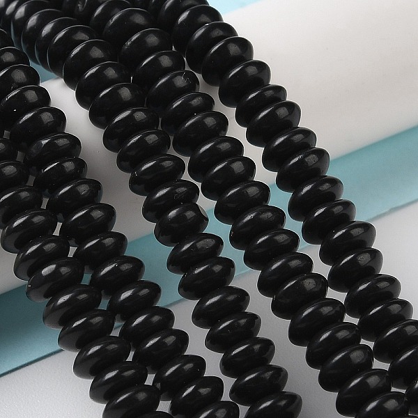 PandaHall Natural Black Stone Beads Strands, Saucer Beads, Rondelle, 6~6.5x3mm, Hole: 1mm, about 118~119pcs/strand, 15.35''(39cm) Black...
PandaHall Natural Black Stone Beads Strands, Saucer Beads, Rondelle, 6~6.5x3mm, Hole: 1mm, about 118~119pcs/strand, 15.35''(39cm) Black...