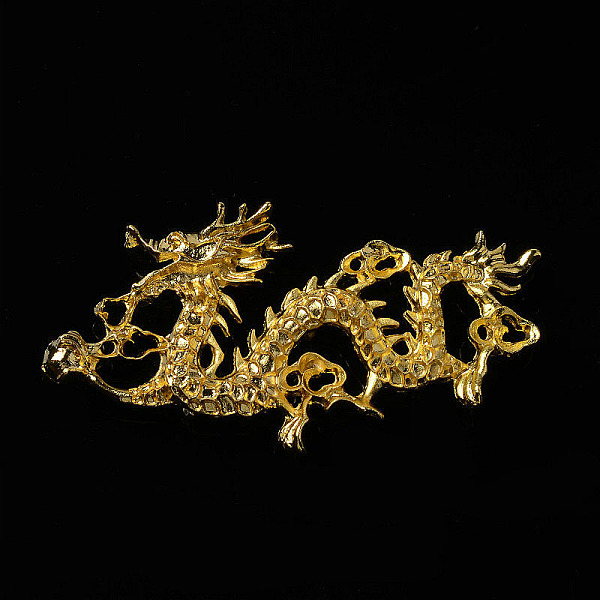 PandaHall Dragon Alloy Cabochons, DIY Hair Stick Accessories, Golden, 30x60mm Alloy Dragon
PandaHall Dragon Alloy Cabochons, DIY Hair Stick Accessories, Golden, 30x60mm Alloy Dragon