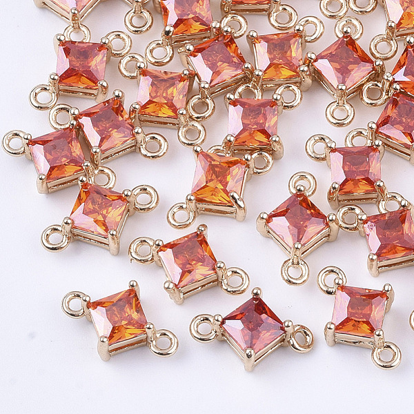 PandaHall Transparent Glass Links connectors, with Brass Findings, Faceted, Rhombus, Light Gold, Tomato, 11x7x4mm, Hole: 1mm, Side Length..., Red
PandaHall Transparent Glass Links connectors, with Brass Findings, Faceted, Rhombus, Light Gold, Tomato, 11x7x4mm, Hole: 1mm, Side Length..., Red