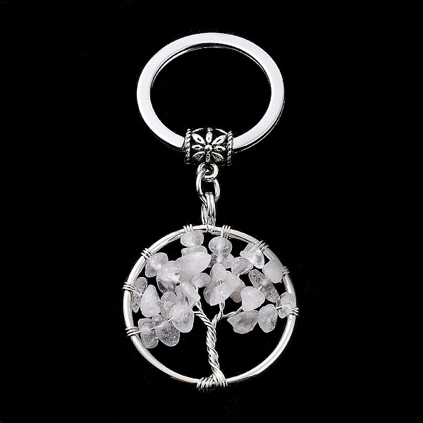 PandaHall Natural Quartz Crystal Keychain, with Iron Key Rings and Brass Finding, Flat Round with Tree of Life, 65~67mm, 36x29x5~8mm Quartz...
PandaHall Natural Quartz Crystal Keychain, with Iron Key Rings and Brass Finding, Flat Round with Tree of Life, 65~67mm, 36x29x5~8mm Quartz...