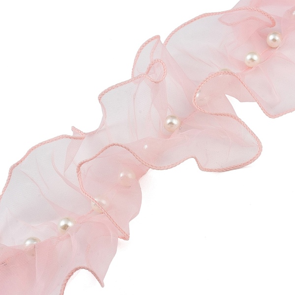 PandaHall Polyester Pleated Lace Trim, with Plastic Pearl Beads, Pink, 5-1/8 inch(130mm) Polyester None Pink
PandaHall Polyester Pleated Lace Trim, with Plastic Pearl Beads, Pink, 5-1/8 inch(130mm) Polyester None Pink