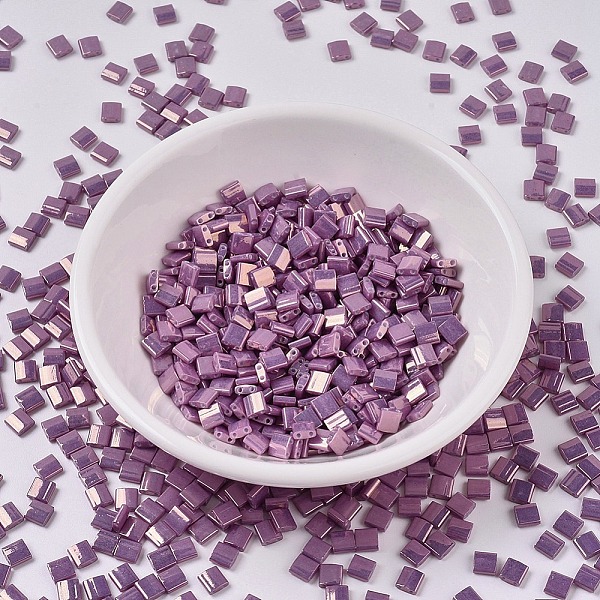 PandaHall MIYUKI TILA Beads, Japanese Seed Beads, 2-Hole, (TL1867) Opaque Dark Orchid Luster, 5x5x1.9mm, Hole: 0.8mm, about 590pcs/50g Glass..., Purple
PandaHall MIYUKI TILA Beads, Japanese Seed Beads, 2-Hole, (TL1867) Opaque Dark Orchid Luster, 5x5x1.9mm, Hole: 0.8mm, about 590pcs/50g Glass..., Purple