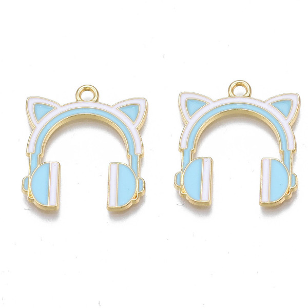 PandaHall Alloy Enamel Pendants, Cadmium Free & Nickel Free & Lead Free, Light Gold, Headset, Sky Blue, 23.5x21x1.5mm, Hole: 2mm...
PandaHall Alloy Enamel Pendants, Cadmium Free & Nickel Free & Lead Free, Light Gold, Headset, Sky Blue, 23.5x21x1.5mm, Hole: 2mm...