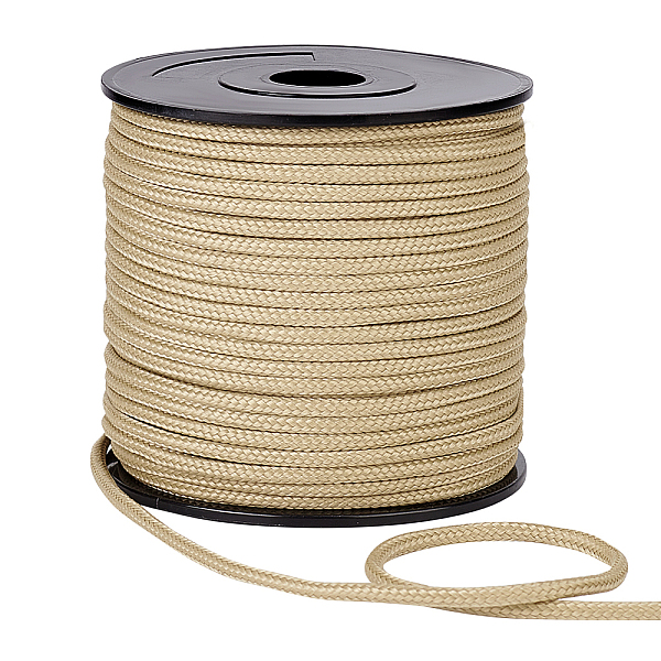 PandaHall 50M Nylon Braided Cords, Round, Pale Goldenrod, 3mm, about 54.68 Yards(50m)/Roll Nylon
PandaHall 50M Nylon Braided Cords, Round, Pale Goldenrod, 3mm, about 54.68 Yards(50m)/Roll Nylon