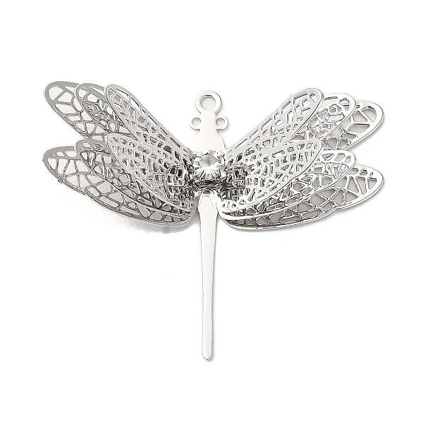 PandaHall Brass Pendants, with Rhinestone, Dragonfly Charm, Platinum, 29x36x10.5mm, Hole: 1.5mm and 0.8mm Brass+Rhinestone Dragonfly
PandaHall Brass Pendants, with Rhinestone, Dragonfly Charm, Platinum, 29x36x10.5mm, Hole: 1.5mm and 0.8mm Brass+Rhinestone Dragonfly