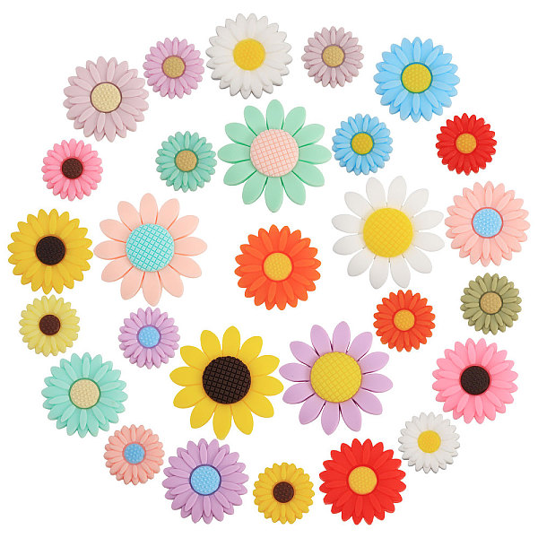 PandaHall CHGCRAFT 28Pcs 28 Styles Sunflower Daisy Silicone Beads, DIY Nursing Necklaces and Bracelets Making, Chewing Pendants For..., Multicolor
PandaHall CHGCRAFT 28Pcs 28 Styles Sunflower Daisy Silicone Beads, DIY Nursing Necklaces and Bracelets Making, Chewing Pendants For..., Multicolor