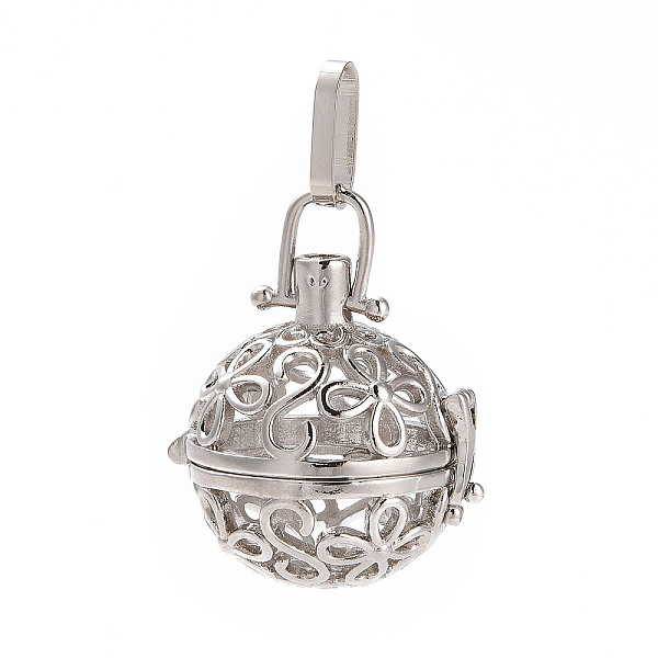 PandaHall Eco-Friendly Hollow Brass Round Cage Pendants, Cadmium Free & Lead Free & Nickel Free, Platinum, 26x25.8x21mm, Hole: 9x4mm, inner...
PandaHall Eco-Friendly Hollow Brass Round Cage Pendants, Cadmium Free & Lead Free & Nickel Free, Platinum, 26x25.8x21mm, Hole: 9x4mm, inner...
