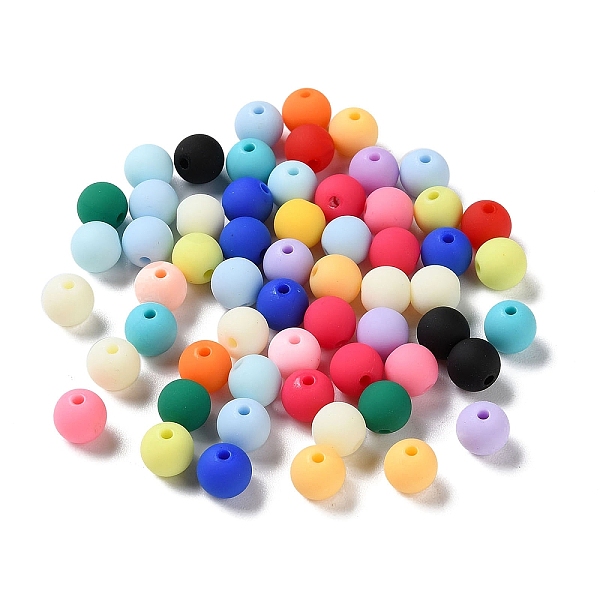 PandaHall Rubberized Style Imitated Silicone Acrylic Beads, Round, Mixed Color, 8x7.5mm, Hole: 1.6mm, about 1923pcs/500g Acrylic Round..., Multicolor
PandaHall Rubberized Style Imitated Silicone Acrylic Beads, Round, Mixed Color, 8x7.5mm, Hole: 1.6mm, about 1923pcs/500g Acrylic Round..., Multicolor