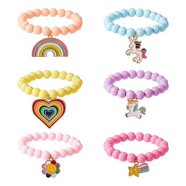 PandaHall Candy Color Acrylic Round Beads Stretch Bracelets Set with Rainbow Color Enamel Charms for Kids, Mixed Color, Inner Diameter..., Multicolor
PandaHall Candy Color Acrylic Round Beads Stretch Bracelets Set with Rainbow Color Enamel Charms for Kids, Mixed Color, Inner Diameter..., Multicolor
