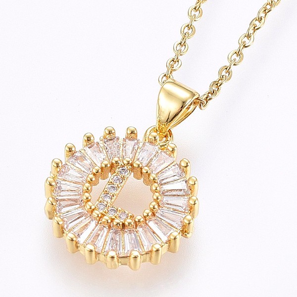 PandaHall 304 Stainless Steel Initial Pendant Necklaces, with Cubic Zirconia, Flat Round with Letter, Golden, Letter.L, 17.71 inch(45cm)..., Clear
PandaHall 304 Stainless Steel Initial Pendant Necklaces, with Cubic Zirconia, Flat Round with Letter, Golden, Letter.L, 17.71 inch(45cm)..., Clear