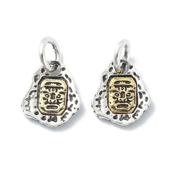 PandaHall Tibetan Style Alloy Charms, Antique Silver & Antique Golden, 12x10x1.8mm, Hole: 4mm Alloy
PandaHall Tibetan Style Alloy Charms, Antique Silver & Antique Golden, 12x10x1.8mm, Hole: 4mm Alloy