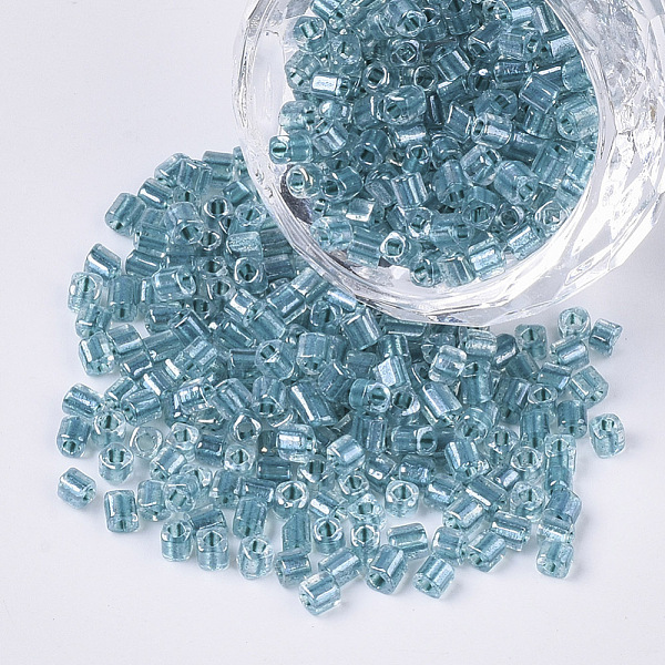 PandaHall 8/0 Two Cut Glass Seed Beads, Hexagon, Transparent Inside Colours Rainbow & Luster, Steel Blue, 2.5~3x2.5mm, Hole: 0.9mm, about...
PandaHall 8/0 Two Cut Glass Seed Beads, Hexagon, Transparent Inside Colours Rainbow & Luster, Steel Blue, 2.5~3x2.5mm, Hole: 0.9mm, about...