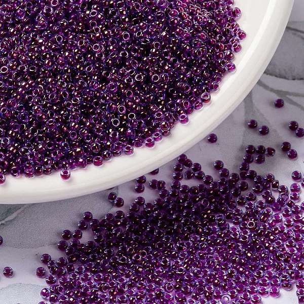 PandaHall MIYUKI Round Rocailles Beads, Japanese Seed Beads, 15/0, (RR352) Fuchsia Lined Aqua Luster, 1.5mm, Hole: 0.7mm, about 5555pcs/10g..., Cyan
PandaHall MIYUKI Round Rocailles Beads, Japanese Seed Beads, 15/0, (RR352) Fuchsia Lined Aqua Luster, 1.5mm, Hole: 0.7mm, about 5555pcs/10g..., Cyan