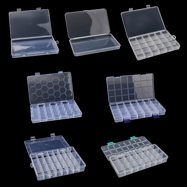 PandaHall Plastic Grid Bead Containers, Rectangle, Clear, 19.2~25.3x10.8~13.3x1.8~3.6cm, Inner Diameter: 2.5~12.6x3~18.8cm Plastic Rectangle...
PandaHall Plastic Grid Bead Containers, Rectangle, Clear, 19.2~25.3x10.8~13.3x1.8~3.6cm, Inner Diameter: 2.5~12.6x3~18.8cm Plastic Rectangle...