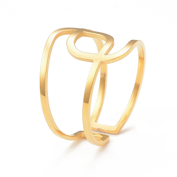 PandaHall Ion Plating(IP) 304 Stainless Steel Interlocking Knot Open Cuff Ring for Women, Real 14K Gold Plated, Inner Diameter: 17mm 304...
PandaHall Ion Plating(IP) 304 Stainless Steel Interlocking Knot Open Cuff Ring for Women, Real 14K Gold Plated, Inner Diameter: 17mm 304...