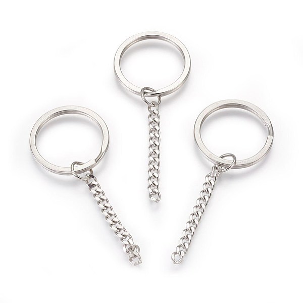 PandaHall 304 Stainless Steel Split Key Rings, Keychain Clasp Findings, with Chains, Stainless Steel Color, 75mm, 30x2.5mm 304 Stainless...
PandaHall 304 Stainless Steel Split Key Rings, Keychain Clasp Findings, with Chains, Stainless Steel Color, 75mm, 30x2.5mm 304 Stainless...
