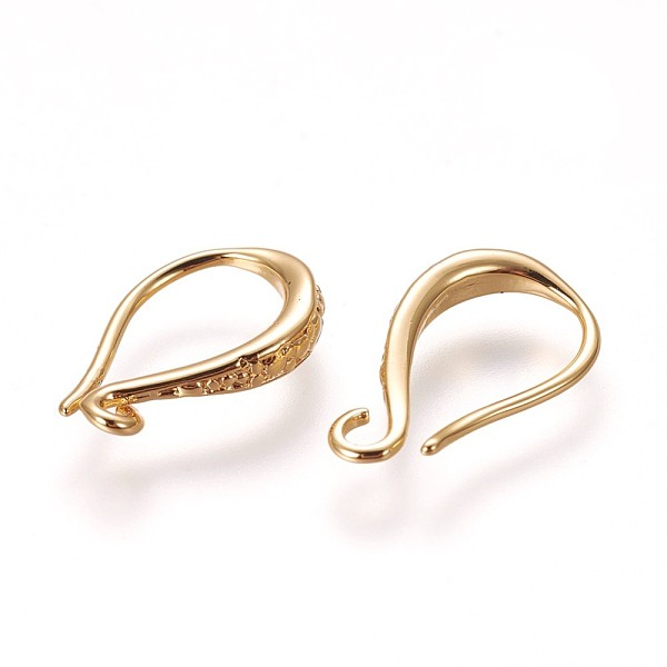 PandaHall Brass Earring Hooks, with Horizontal Loop, Golden, 15x9.5x2.5mm, Hole: 1.6mm, 20 Gauge, Pin: 0.8mm Brass
PandaHall Brass Earring Hooks, with Horizontal Loop, Golden, 15x9.5x2.5mm, Hole: 1.6mm, 20 Gauge, Pin: 0.8mm Brass