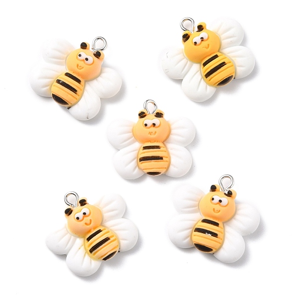 PandaHall Resin Pendants, with Platinum Iron Peg Bail, Bee, Gold, 23x24x8.5mm, Hole: 2mm Resin Bees Gold
PandaHall Resin Pendants, with Platinum Iron Peg Bail, Bee, Gold, 23x24x8.5mm, Hole: 2mm Resin Bees Gold