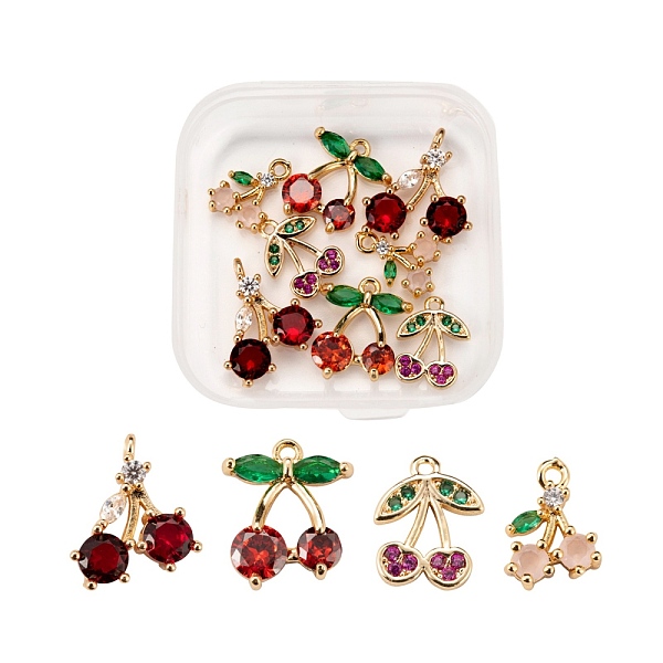 PandaHall 8Pcs Brass Micro Pave Clear Cubic Zirconia Charms, with Glass, Light Gold, Long-Lasting Plated, Cherry, Mixed Color..., Multicolor
PandaHall 8Pcs Brass Micro Pave Clear Cubic Zirconia Charms, with Glass, Light Gold, Long-Lasting Plated, Cherry, Mixed Color..., Multicolor