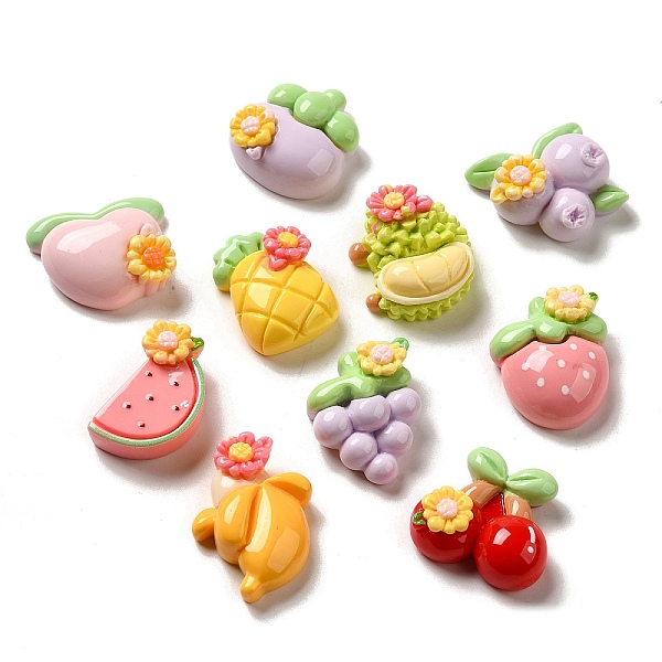 PandaHall Flower Fruit Opaque Resin Decoden Cabochons, Mixed Shapes, Mixed Color, 21.5~27.5x15.5~24x9~12mm Resin Fruit Multicolor
PandaHall Flower Fruit Opaque Resin Decoden Cabochons, Mixed Shapes, Mixed Color, 21.5~27.5x15.5~24x9~12mm Resin Fruit Multicolor