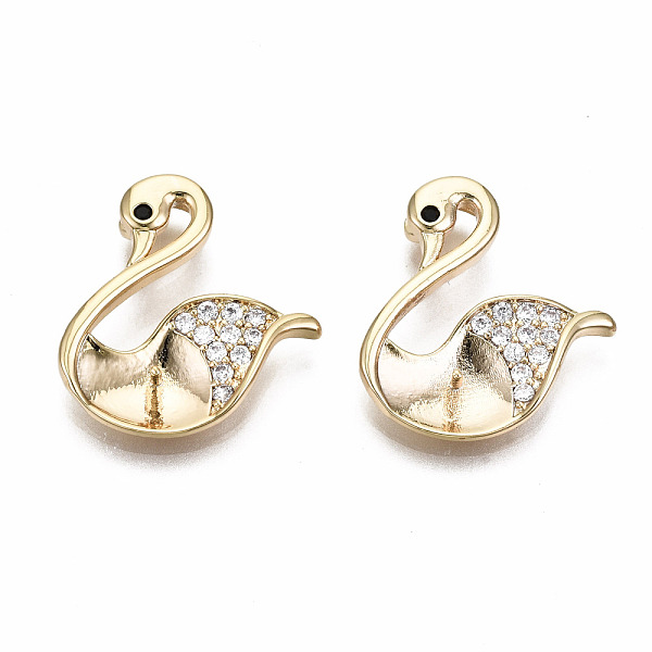 PandaHall Brass Micro Pave Clear Cubic Zirconia Peg Bails Pendants, for Half Drilled Beads, Nickel Free, Swan, Real 18K Gold Plated...
PandaHall Brass Micro Pave Clear Cubic Zirconia Peg Bails Pendants, for Half Drilled Beads, Nickel Free, Swan, Real 18K Gold Plated...