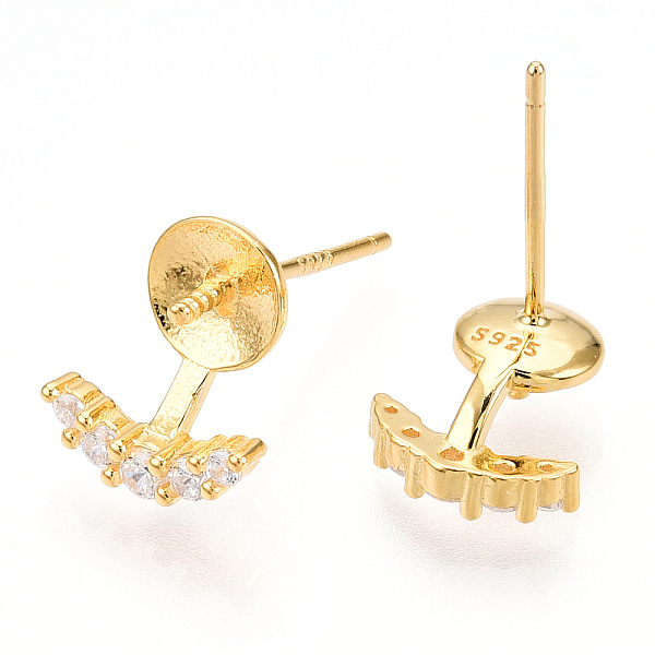 PandaHall 925 Sterling Silver Stud Earring Findings Micro Pave Cubic Zirconia, for Half Drilled Beads, with S925 Stamp, Eyelash, Real 18K..., Clear
PandaHall 925 Sterling Silver Stud Earring Findings Micro Pave Cubic Zirconia, for Half Drilled Beads, with S925 Stamp, Eyelash, Real 18K..., Clear