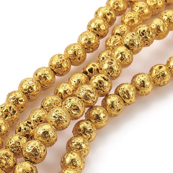 PandaHall Electroplated Natural Lava Rock Bead Strands, Round, Gold, 10mm, Hole: 1.5mm, about 38~39pcs/strand, 15.27 inch~15.55 inch...
PandaHall Electroplated Natural Lava Rock Bead Strands, Round, Gold, 10mm, Hole: 1.5mm, about 38~39pcs/strand, 15.27 inch~15.55 inch...