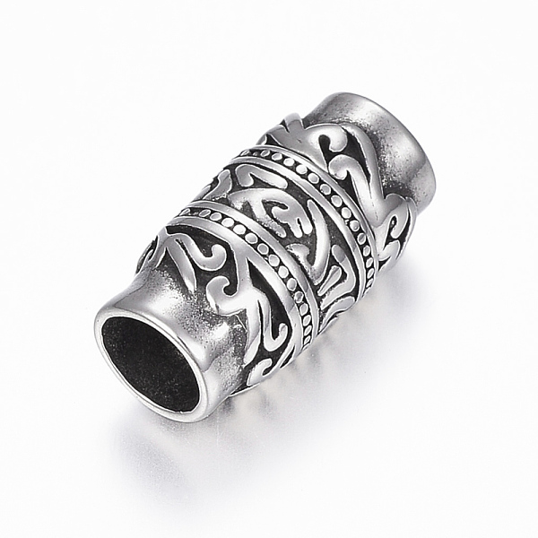 PandaHall 304 Stainless Steel Magnetic Clasps, Column, Antique Silver, 17x9mm, Hole: 5.5mm Stainless Steel Column
PandaHall 304 Stainless Steel Magnetic Clasps, Column, Antique Silver, 17x9mm, Hole: 5.5mm Stainless Steel Column