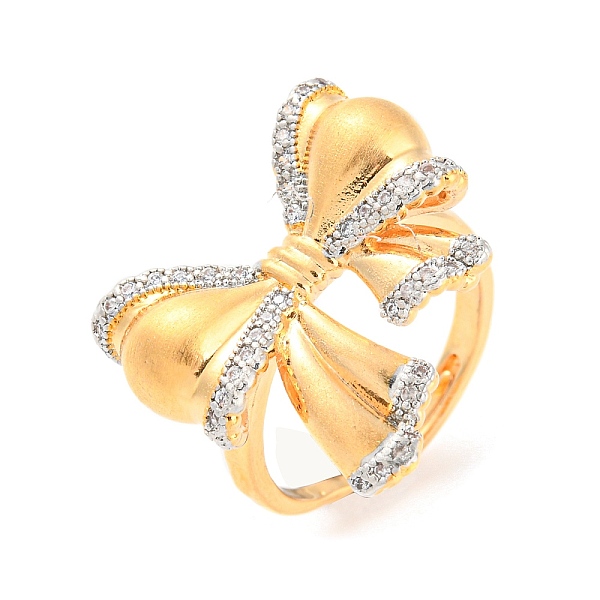 PandaHall Brass Micro Pave Cubic Zirconia Adjustable Rings, Bowknot, Real 18K Gold Plated, Inner Diameter: 17.4mm Brass+Cubic Zirconia..., Clear
PandaHall Brass Micro Pave Cubic Zirconia Adjustable Rings, Bowknot, Real 18K Gold Plated, Inner Diameter: 17.4mm Brass+Cubic Zirconia..., Clear