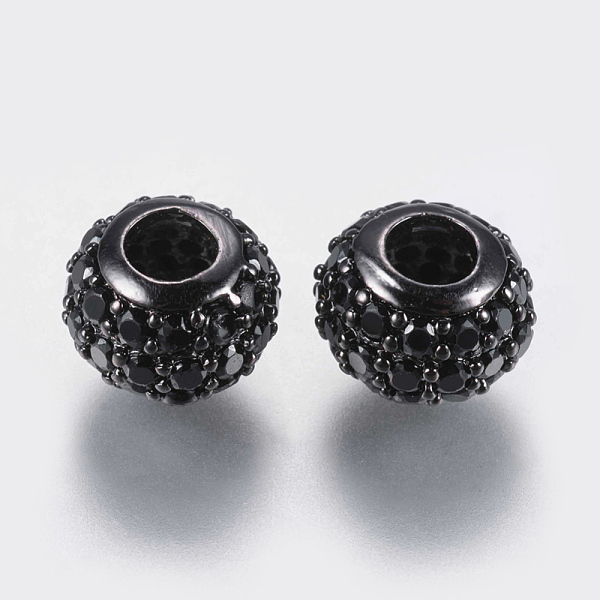 PandaHall Brass Micro Pave Cubic Zirconia Beads, Rondelle, Black, Gunmetal, 8x5.5mm, Hole: 3mm Brass+Cubic Zirconia Rondelle Black
PandaHall Brass Micro Pave Cubic Zirconia Beads, Rondelle, Black, Gunmetal, 8x5.5mm, Hole: 3mm Brass+Cubic Zirconia Rondelle Black