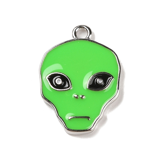 PandaHall Alloy Enamel Pendants, Alien Skull Charm, Platinum, Green, 25~25.5x18~20x2.5mm, Hole: 2mm Alloy+Enamel Skull Green
PandaHall Alloy Enamel Pendants, Alien Skull Charm, Platinum, Green, 25~25.5x18~20x2.5mm, Hole: 2mm Alloy+Enamel Skull Green