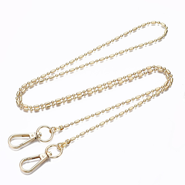 PandaHall Bag Chains Straps, Brass Ball Chains, with Alloy Swivel Clasps, for Bag Replacement Accessories, Light Gold, 110x0.3cm Brass
PandaHall Bag Chains Straps, Brass Ball Chains, with Alloy Swivel Clasps, for Bag Replacement Accessories, Light Gold, 110x0.3cm Brass